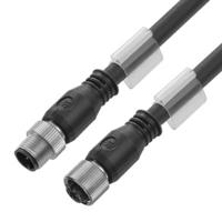 Weidmüller 1058500300 Sensor/actuator connector, geassembleerd M12 Aantal polen (sensoren): 4 Stekker, recht, Bus, recht 3.00 m 1 stuk(s)