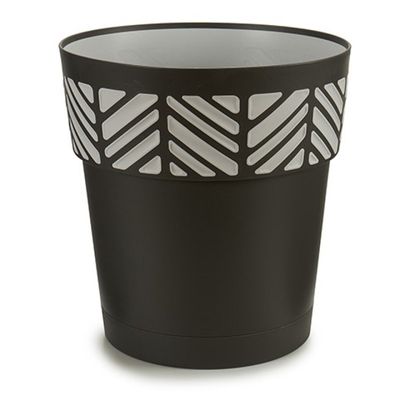 Kunststof Orfeo bloempot/plantenpot antraciet 30 cm
