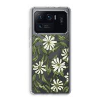 Wit bloemenpatroon: Xiaomi Mi 11 Ultra Transparant Hoesje