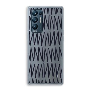 Marrakech Zigzag: Oppo Find X3 Neo Transparant Hoesje