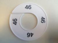 Maatring 9cm wit/zwart 46