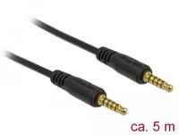 DeLOCK Stereo Jack 3,5 mm 5-Pin (male) > 3,5 mm 5-Pin (male) kabel 5 meter