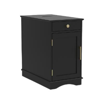 Nachtkastje Met Oplaadstation Bijzettafel Met Verstelbare Planken Salontafel Voor In De Woonkamer