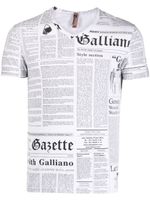 John Galliano Pre-Owned t-shirt à imprimé Gazette (années 2000) - Blanc