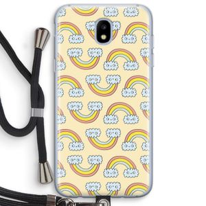 Regenboog: Samsung Galaxy J5 (2017) Transparant Hoesje met koord