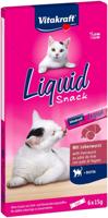 VITAKRAFT Vloeibare Snack Lever met biotine - kattendelicatesse - 6x15g - thumbnail