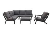 Rockford/Atlanta aluminium loungeset met loungestoel - 5-delig