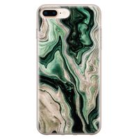 iPhone 8 Plus/7 Plus siliconen hoesje - Green waves