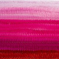 Chenilledraad - 30x - roze tinten - 8 mm x 50 cm - hobby/knutsel materialen