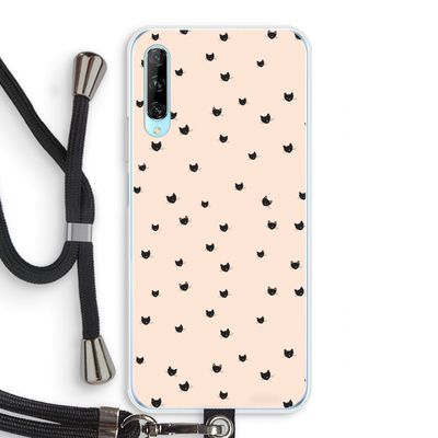Kleine kattenkopjes: Huawei P Smart Pro Transparant Hoesje met koord