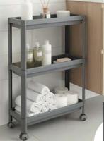 Badkamer of keuken trolley 73 x 54 x 18 cm kunststof grijs