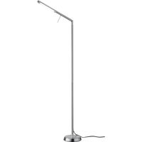 LED Vloerlamp - Trion Filiga XL - 6W - Warm Wit 3000K - 1-lichts - Dimbaar - Rond - Mat Nikkel - Aluminium - thumbnail