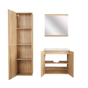 Badmeubelset Allibert Alban 60x58x46 cm Eik Hamilton (Flat Pack)