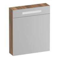 Brauer Promise Deluxe Spiegelkast - 60 cm - met Verlichting - 1 Rechtsdraaiende Dubbelzijdige Spiegeldeur - Honey