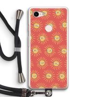 Zon: Pixel 3 Transparant Hoesje met koord