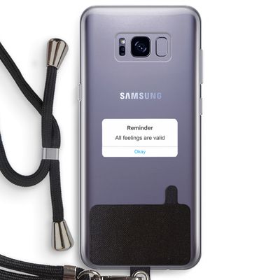 Reminder: Samsung Galaxy S8 Plus Transparant Hoesje met koord