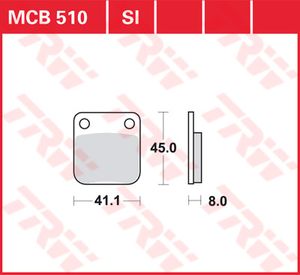 TRW Remblokken, en remschoenen voor de moto, MCB510SI Sinter offroad