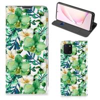 Samsung Galaxy Note 10 Lite Smart Cover Orchidee Groen Samsung Galaxy Note 10 Lite Smart Cover Orchidee Groen