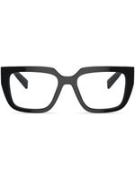 Prada Eyewear logo-lettering square glasses - Noir