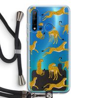 Luipaard: Huawei P20 Lite (2019) Transparant Hoesje met koord