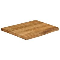 Tafelblad met natuurlijke rand 40x40x2,5 cm massief mangohout