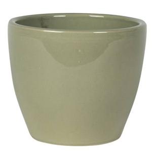 Steege Plantenpot|bloempot - keramiek - mosgroen - 13 x 11 cm