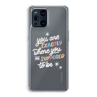 Right Place: Oppo Find X3 Transparant Hoesje