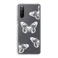 White butterfly: Sony Xperia 10 III Transparant Hoesje