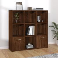 Boekenkast 98x30x98 cm bruin eikenkleur