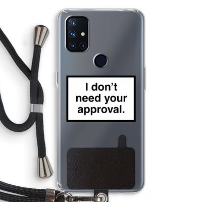 Don't need approval: OnePlus Nord N10 5G Transparant Hoesje met koord