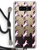Musketon Unicorn: Samsung Galaxy Note 8 Transparant Hoesje met koord