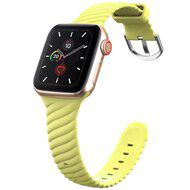 Siliconen 'Twist' bandje - Geel - Geschikt voor Apple Watch 38mm / 40mm / 41mm