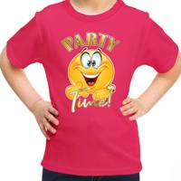 Verkleed T-shirt voor meisjes - Party Time - roze - carnaval - feestkleding voor kinderen - thumbnail