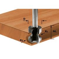 Festool HW S8 D22/16/R2,5+6 Freesbit Vingergreepfrees S 8mm 22x16mm R2,5+6 - 491140