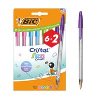 Balpen bic cristal fun 6+2 gratis l assorti