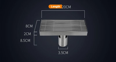 ProDrain Vierkante RVS Douchegoot - 20-50cm Anti-geur Vloerput met Deodorisatie ProDrain Vierkante RVS Douchegoot - 20-50cm Anti-geur Vloerput met Deodorisatie