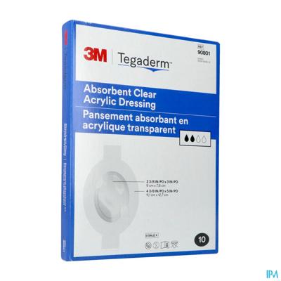 Tegaderm 3m Absorb.transp Ster 11,1x12,7cm 5 90801