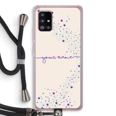 Sterren: Samsung Galaxy A51 5G Transparant Hoesje met koord