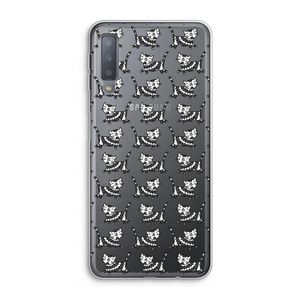 Zwarte poes: Samsung Galaxy A7 (2018) Transparant Hoesje