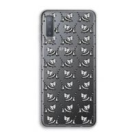 Zwarte poes: Samsung Galaxy A7 (2018) Transparant Hoesje