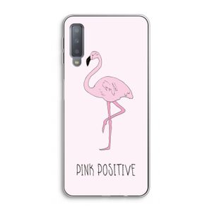 Pink positive: Samsung Galaxy A7 (2018) Transparant Hoesje