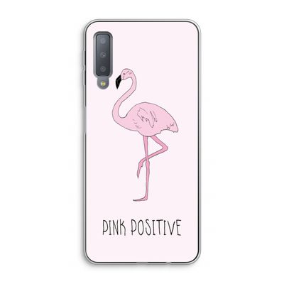 Pink positive: Samsung Galaxy A7 (2018) Transparant Hoesje