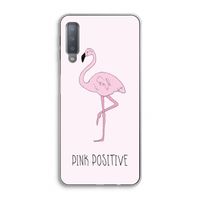 Pink positive: Samsung Galaxy A7 (2018) Transparant Hoesje