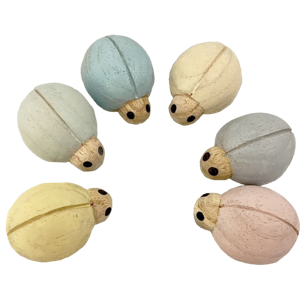 Papoose Toys Pastel Ladybirds/6pc