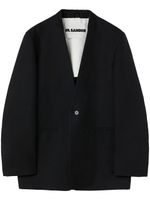 Jil Sander blazer boutonné à design structuré - Noir - thumbnail