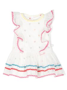 Stella McCartney Kids robe sans manches à imprimé cœurs - Blanc