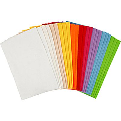 Creativ Company Hobbyvilt diverse kleuren, 24 vellen