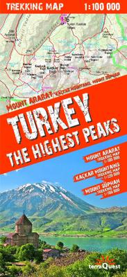 Wandelkaart Trekking map Turkije - Turkey, the highest peaks | TerraQuest Wandelkaart Trekking map Turkije - Turkey, the highest peaks | TerraQuest