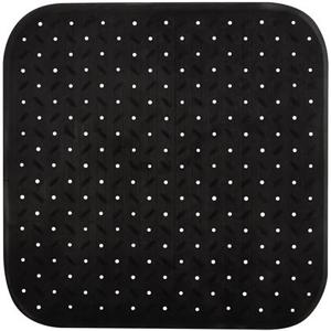 MSV Douche|bad anti-slip mat badkamer - rubber - zwart - 54 x 54 cm