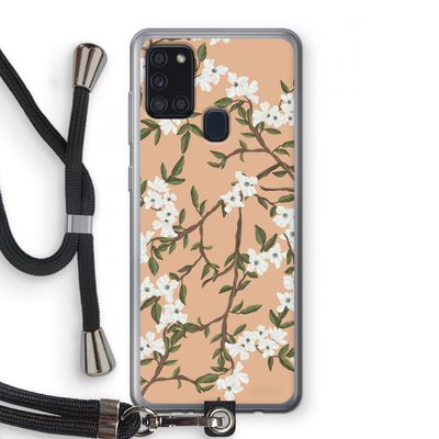 Blossoming spring: Samsung Galaxy A21s Transparant Hoesje met koord